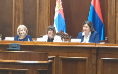 5 June 2019 The Speaker of the National Assembly of the Republic of Serbia and Chairperson of the Committee on the Rights of the Child Maja Gojkovic opens the public debate on the Draft Law on Children’s Rights and Children’s Ombudsman